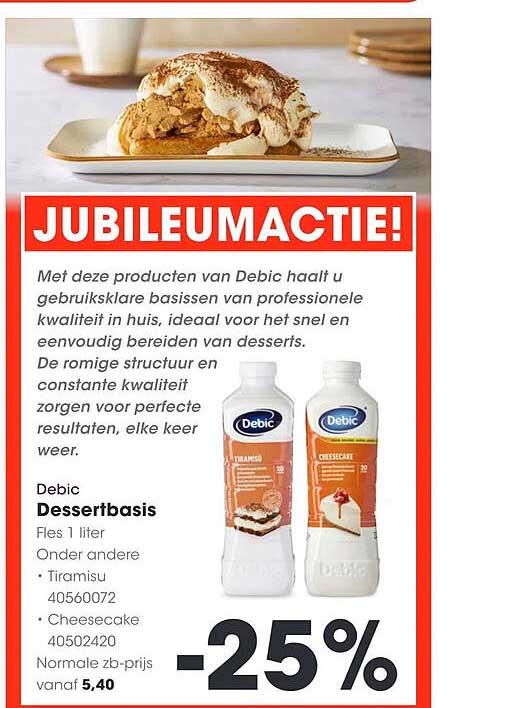 JUBILEUMACTIE! Debic Dessertbasis -25%