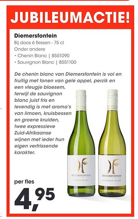 JUBILEUMACTIE! Diemersfontein Bij doos 6 flessen - 75 cl