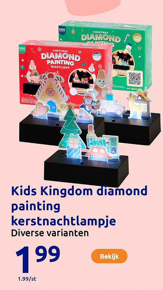 Kids Kingdom diamond painting kerstnachtlampje