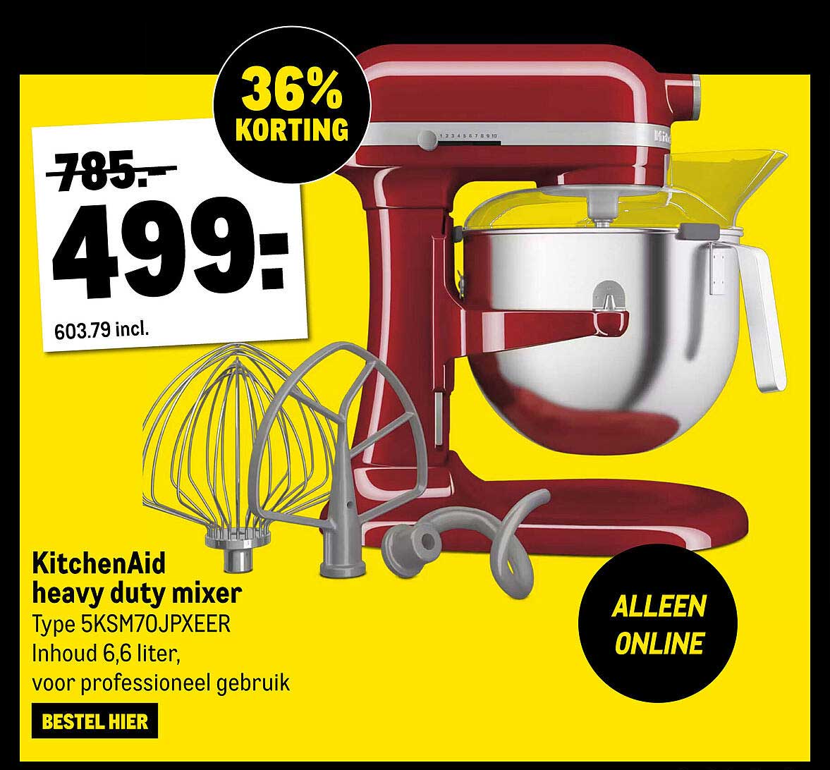 KitchenAid heavy duty mixer Type 5KSM70JPXEER