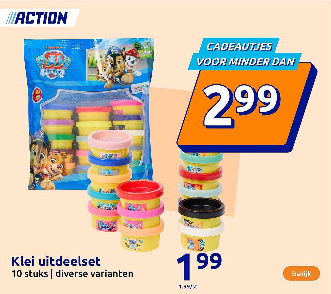 Klei uitdeelset 10 stuks | diverse varianten