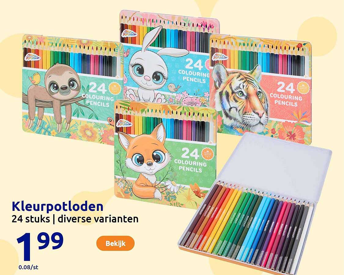 Kleurpotloden 24 stuks | diverse varianten