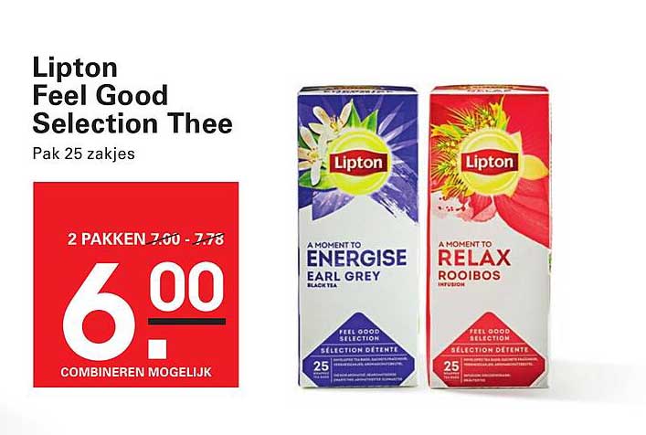 Lipton Feel Good Selection Thee Pak 25 zakjes