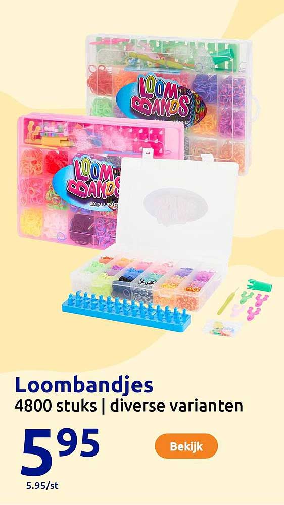 Loombandjes 4800 stuks | diverse varianten