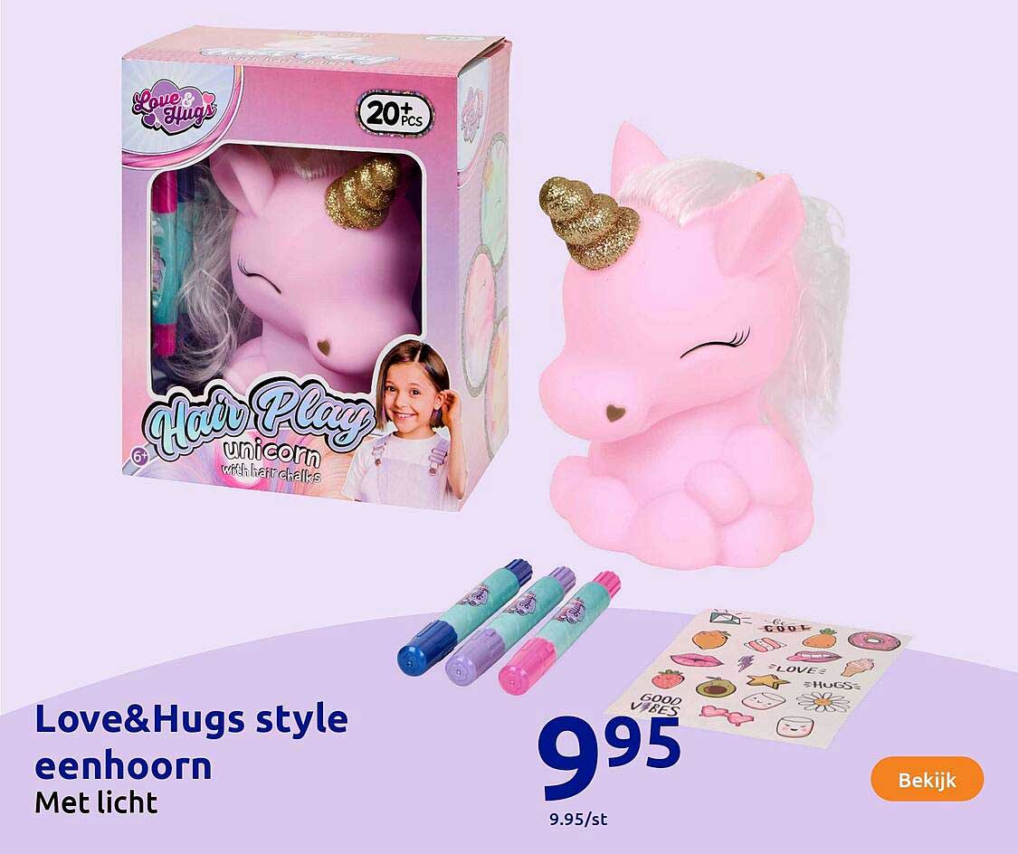 Love&Hugs style eenhoorn met licht