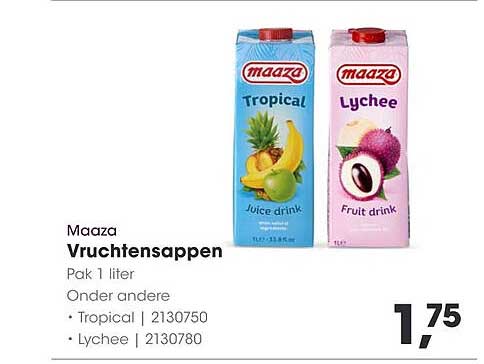 Maaza Vruchtensappen Pak 1 liter