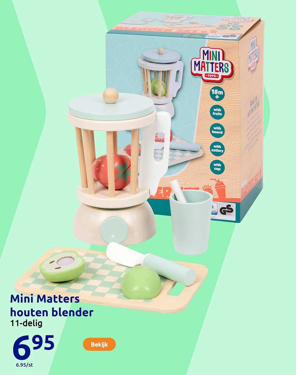 Mini Matters houten blender 11-delig