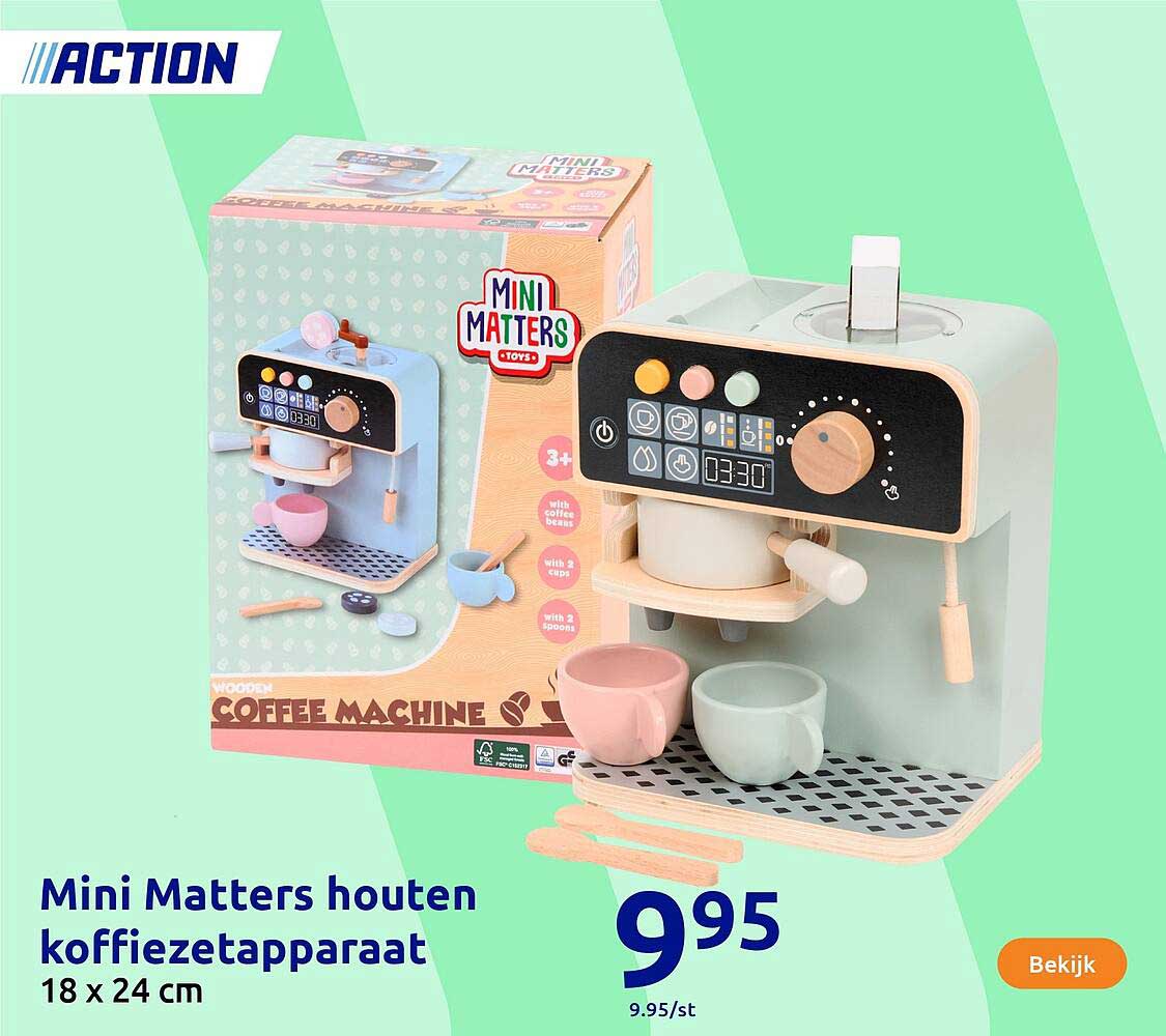 Mini Matters houten koffiezetapparaat