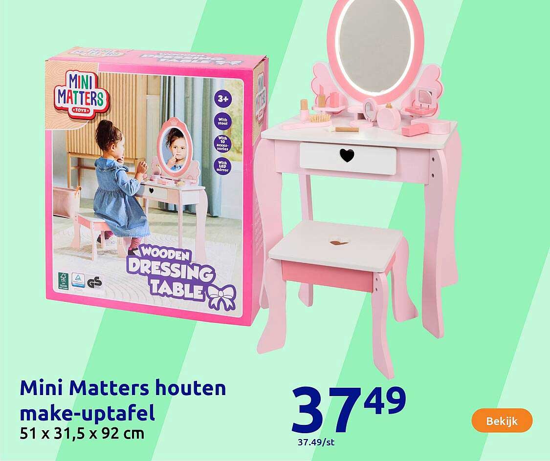 Mini Matters houten make-up tafel