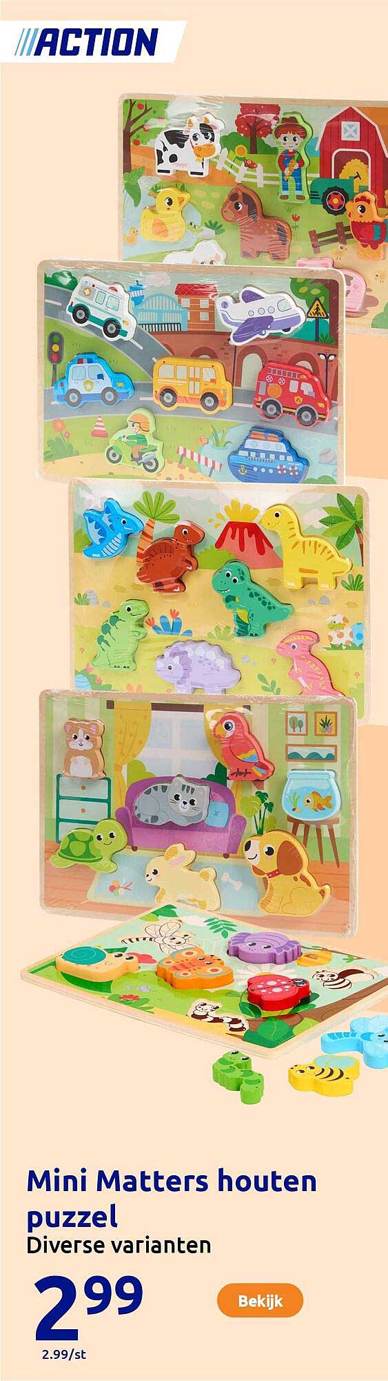 Mini Matters houten puzzel