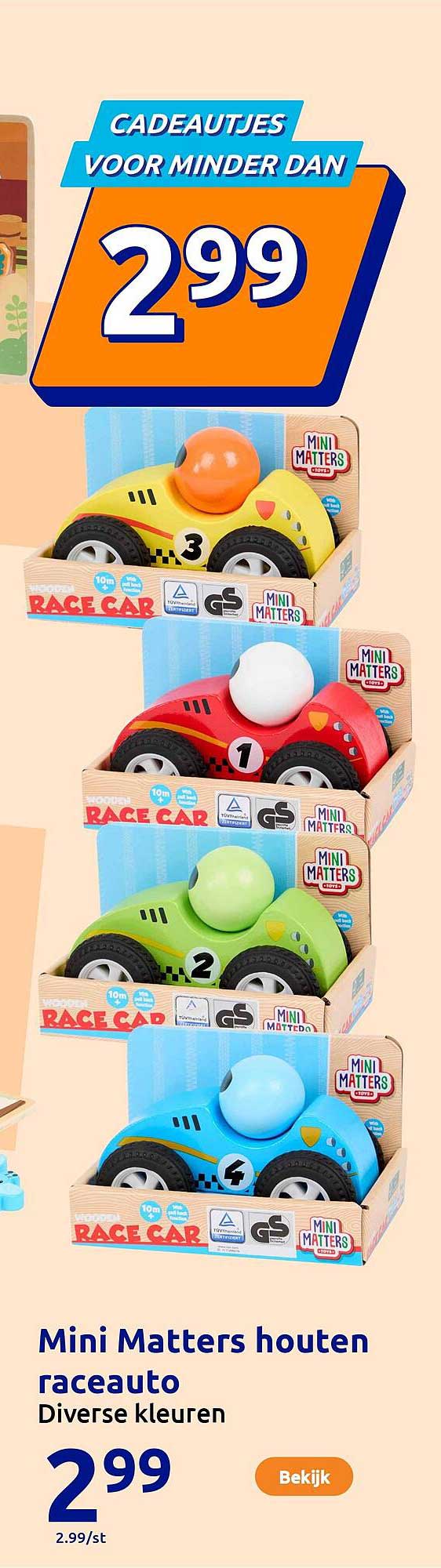 Mini Matters houten raceauto