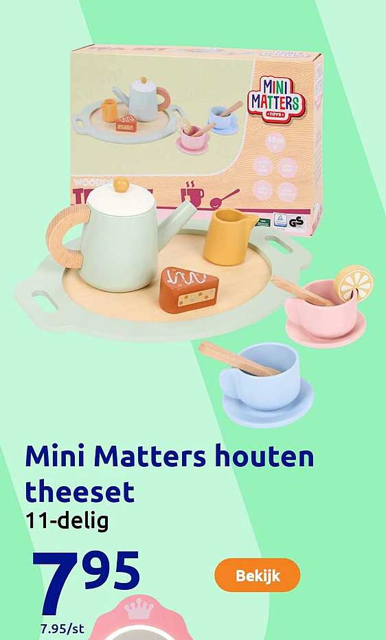 Mini Matters houten theeset 11-delig