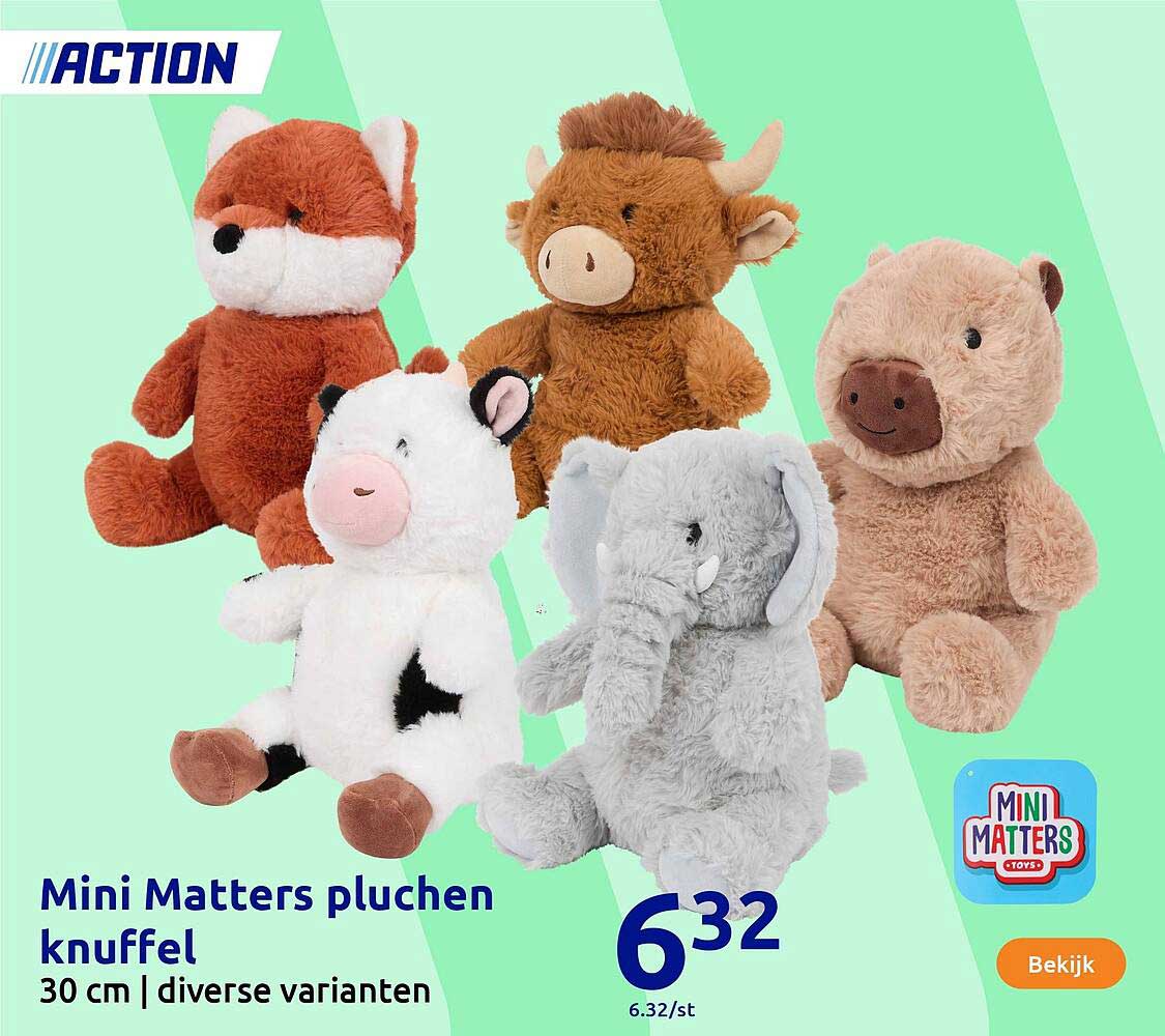 Mini Matters pluchen knuffel 30 cm | diverse varianten