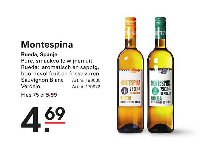 Montespina Rueda, Spanje - Fles 75 cl