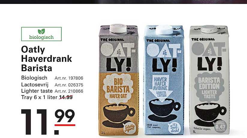 Oatly Haverdrank Barista