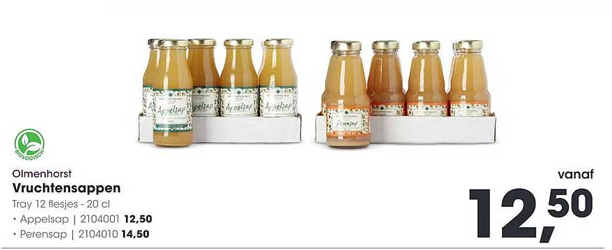 Olmenhorst Vruchtensappen Tray 12 flesjes - 20 cl