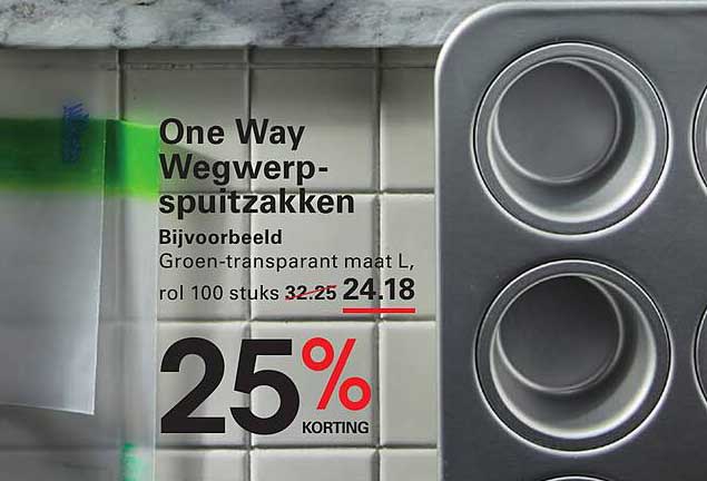 One Way Wegwerp-spuitzakken
