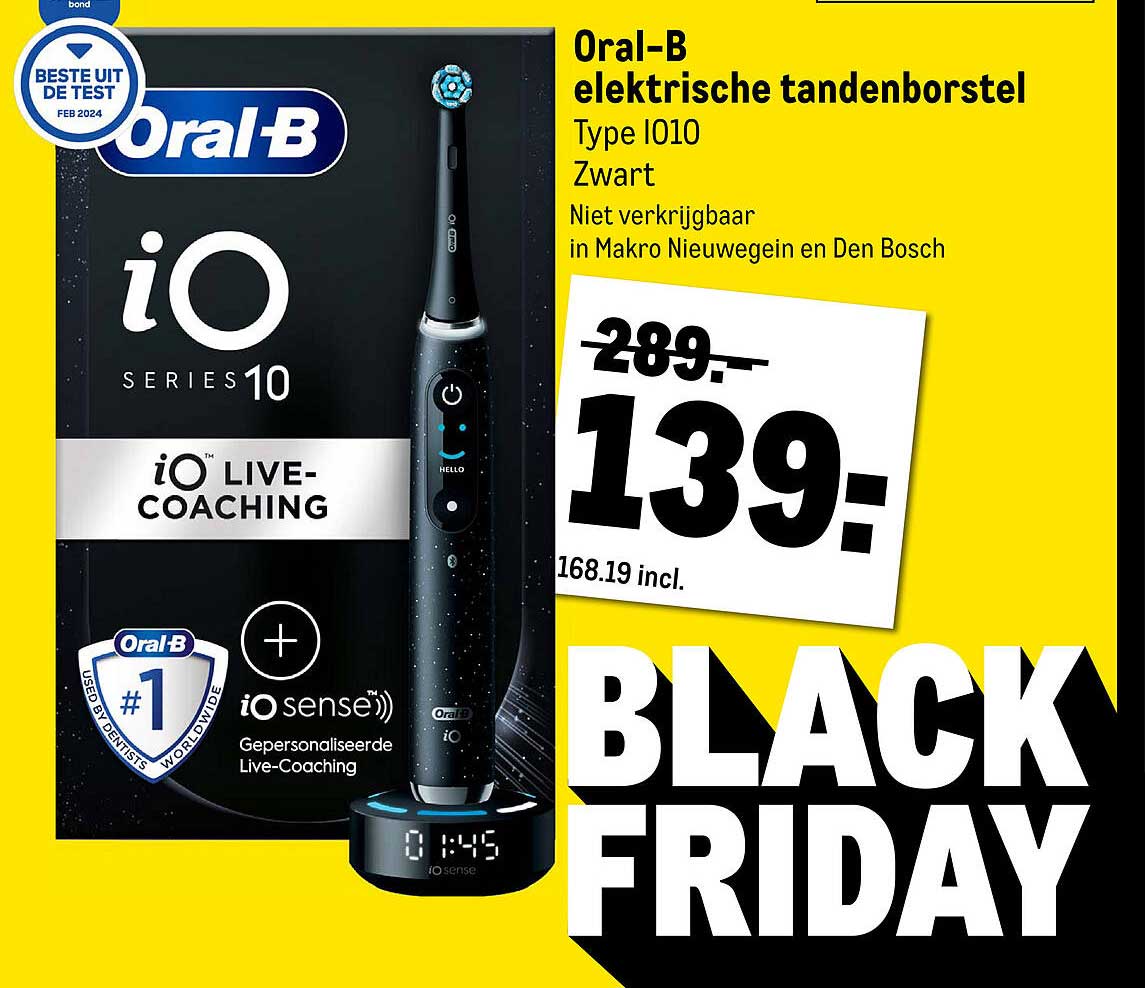 Oral-B elektrische tandenborstel Type I010 Zwart