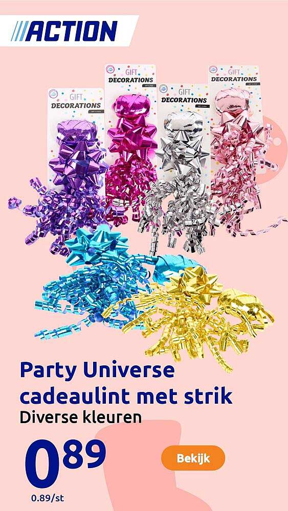 Party Universe cadeaulint met strik