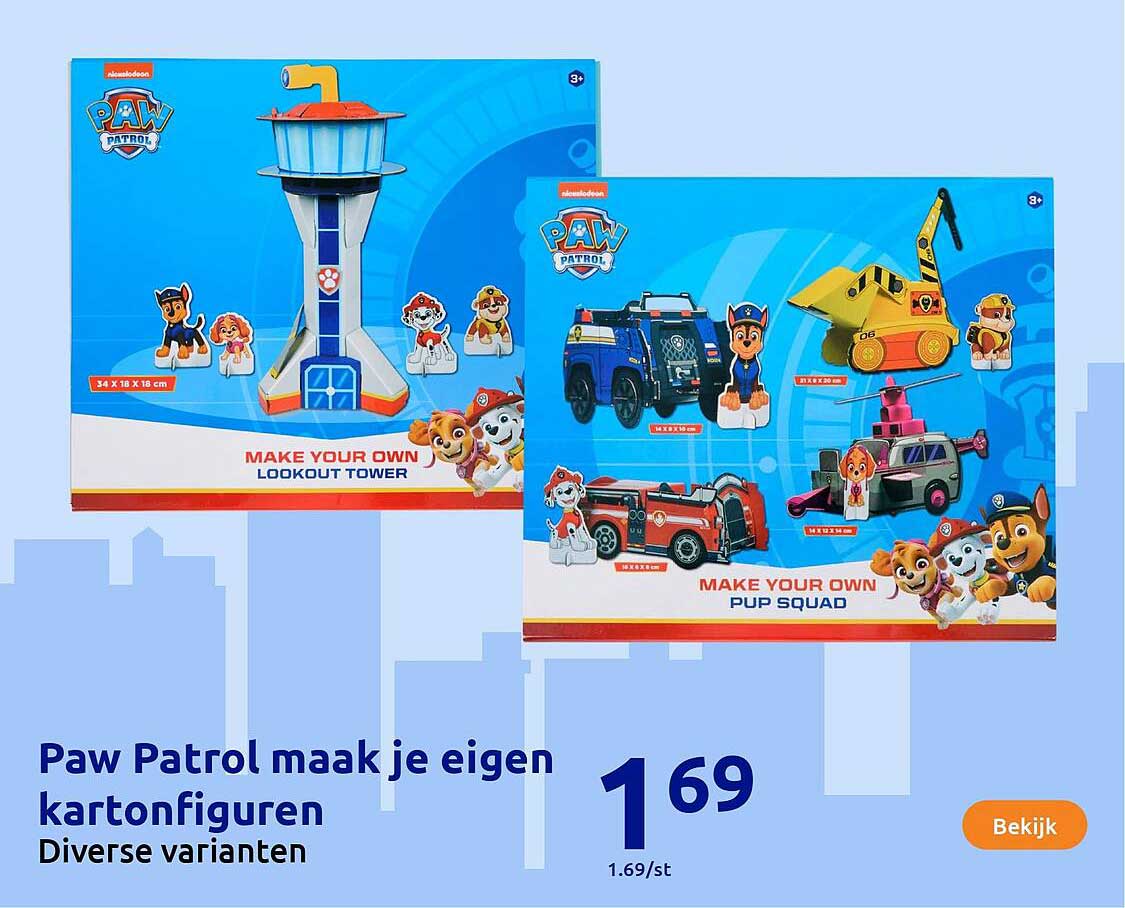 Paw Patrol maak je eigen kartonfiguren