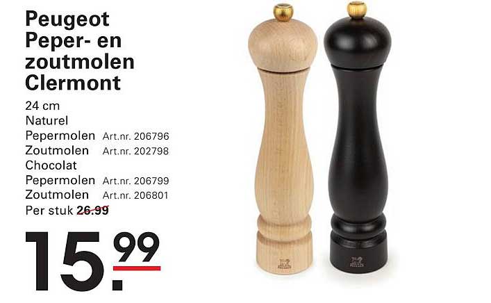 Peugeot Peper- en zoutmolen Clermont