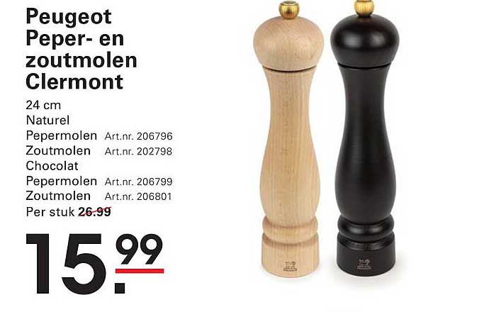 Peugeot Peper- en zoutmolen Clermont