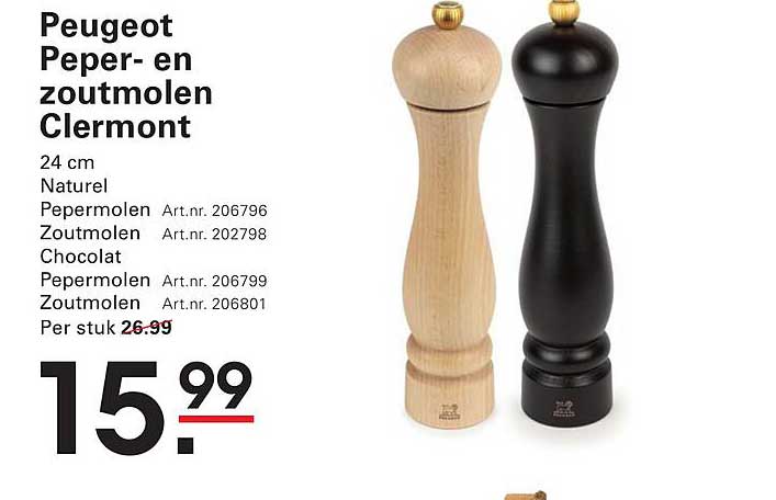 Peugeot Peper- en zoutmolen Clermont