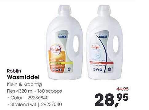 Robijn Wasmiddel Klein & Krachtig Fles 4320 ml - 160 scoops