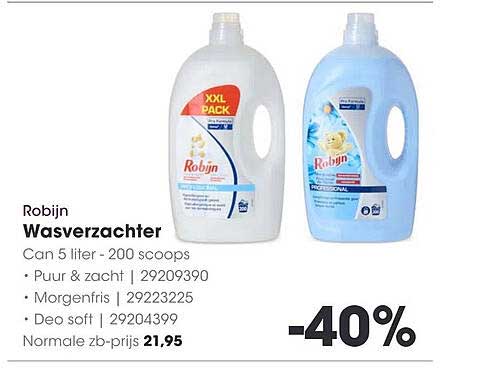 Robijn Wasverzachter Can 5 liter -200 scoops