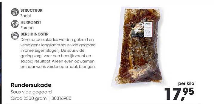 Rundersukade Sous-vide gegaard