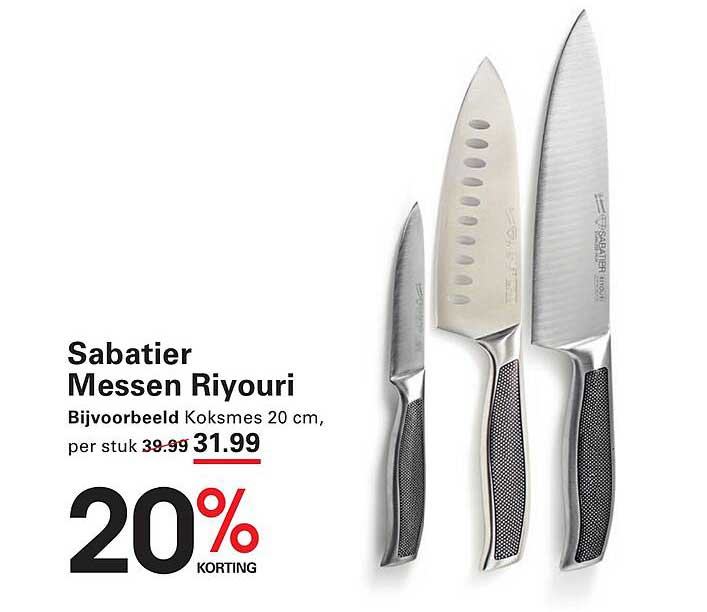 Sabatier Messen Riyouri Bijvoorbeeld Koksmes 20 cm, per stuk