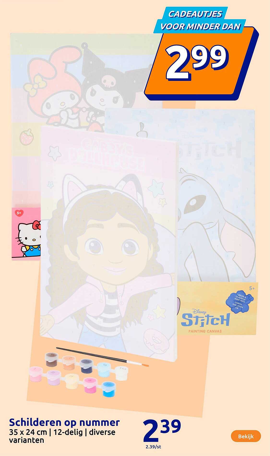 Schilderen op nummer 35 x 24 cm | 12-delig | diverse varianten