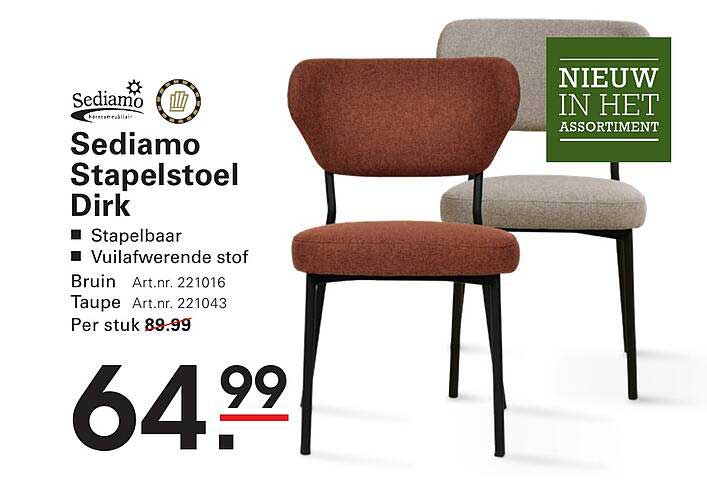 Sediamo Stapelstoel Dirk