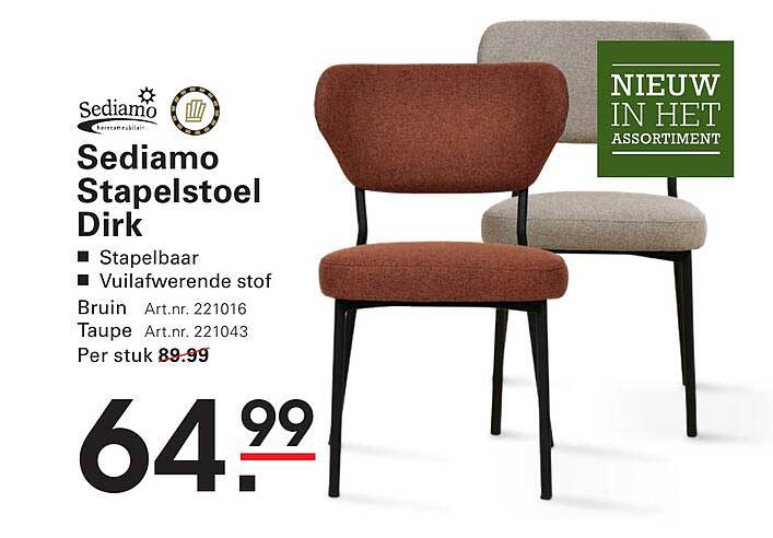 Sediamo Stapelstoel Dirk