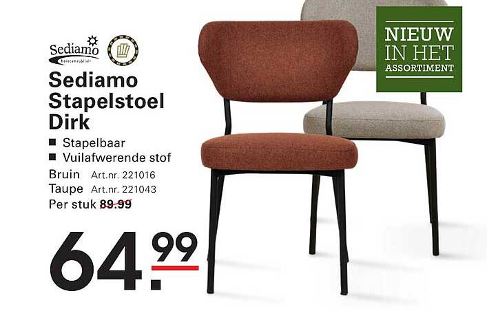 Sediamo Stapelstoel Dirk