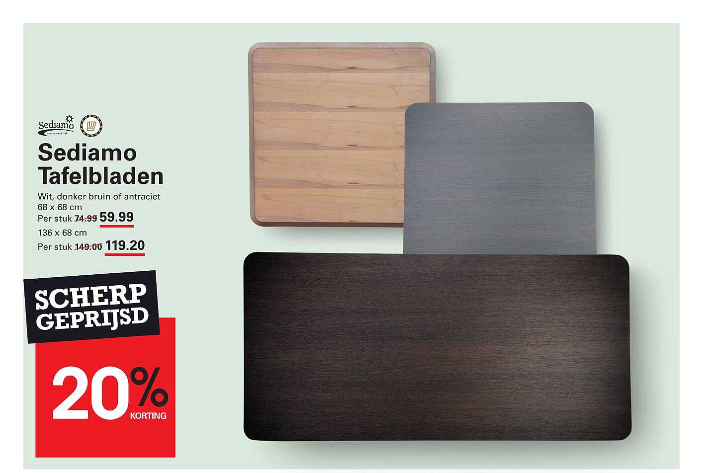 Sediamo Tafelbladen