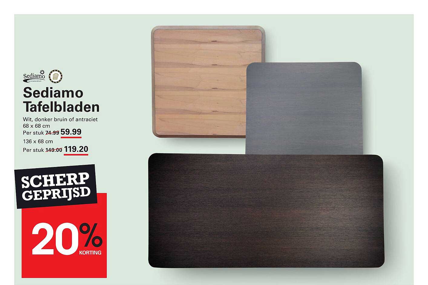 Sediamo Tafelbladen