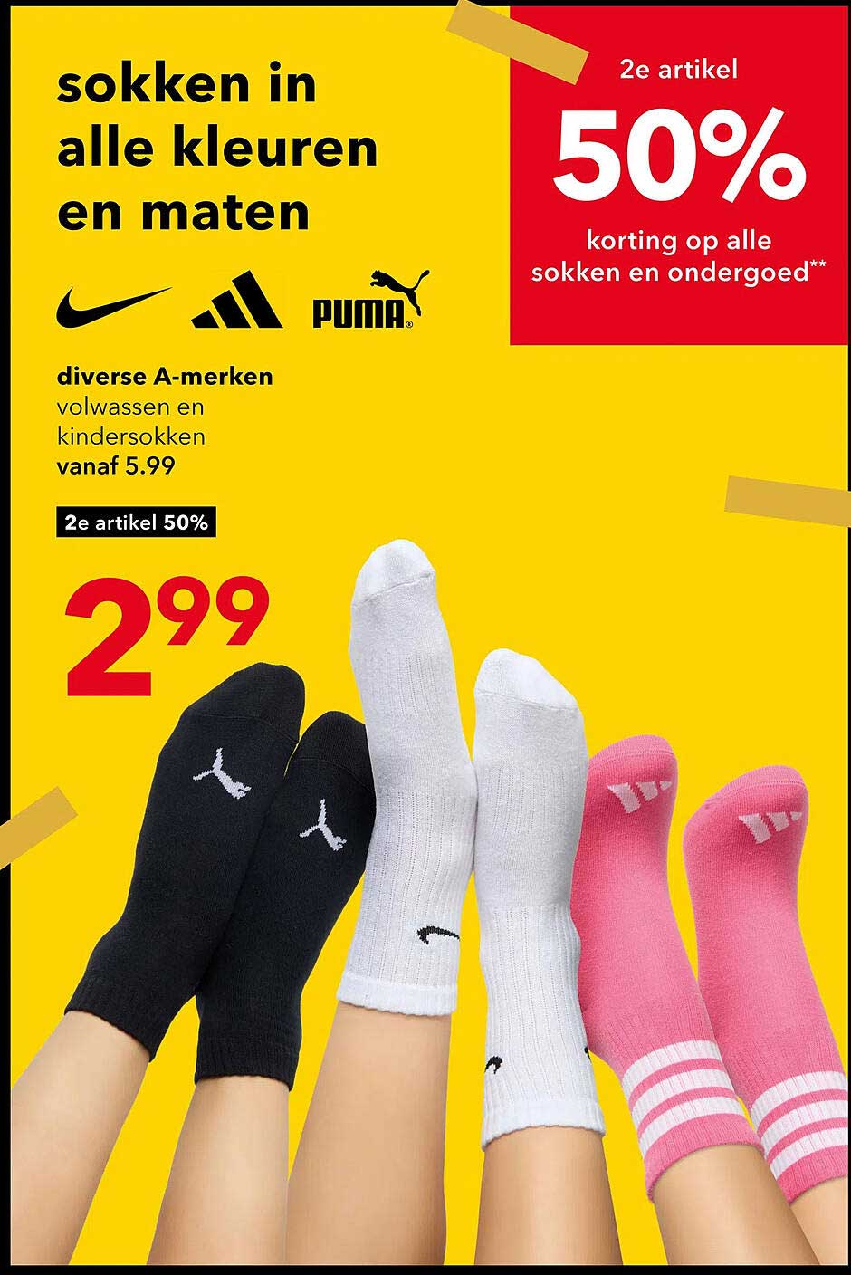 Sokken in alle kleuren en maten