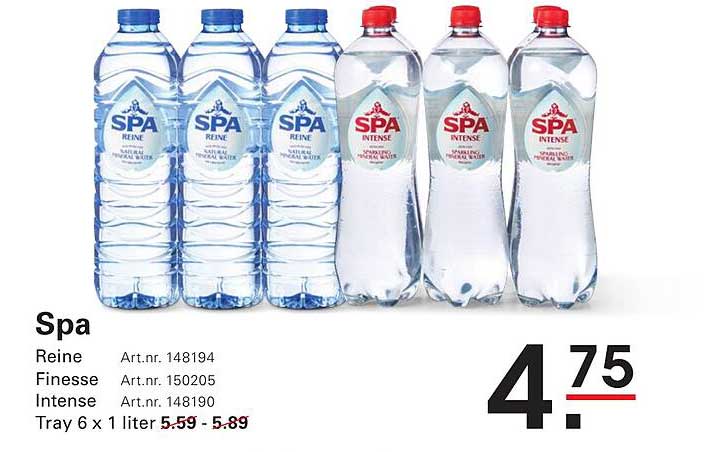 Spa Reine, Finesse en Intense 6 x 1 liter