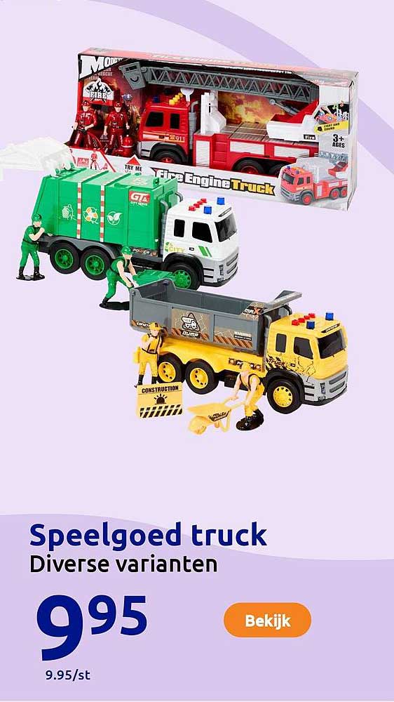 Speelgoed truck Diverse varianten