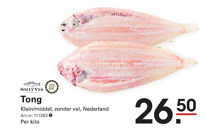 Tong Klein/middel, zonder vel, Nederland