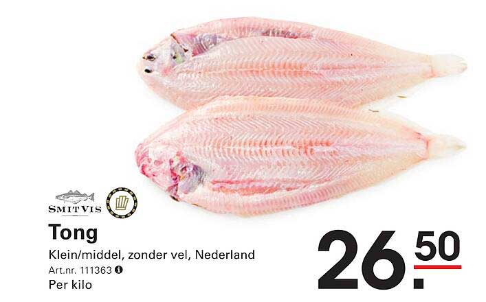 Tong Klein/middel, zonder vel, Nederland