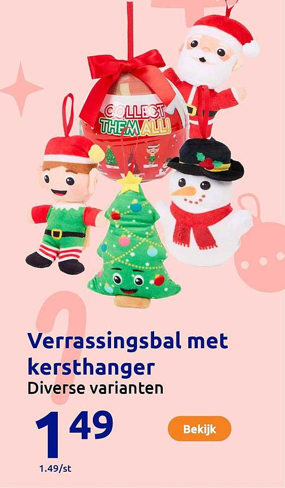 Verrassingsbal met kersthanger