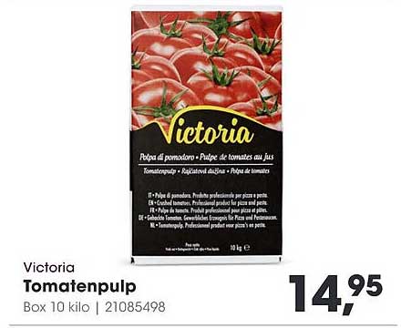Victoria Tomatenpulp 10 kilo