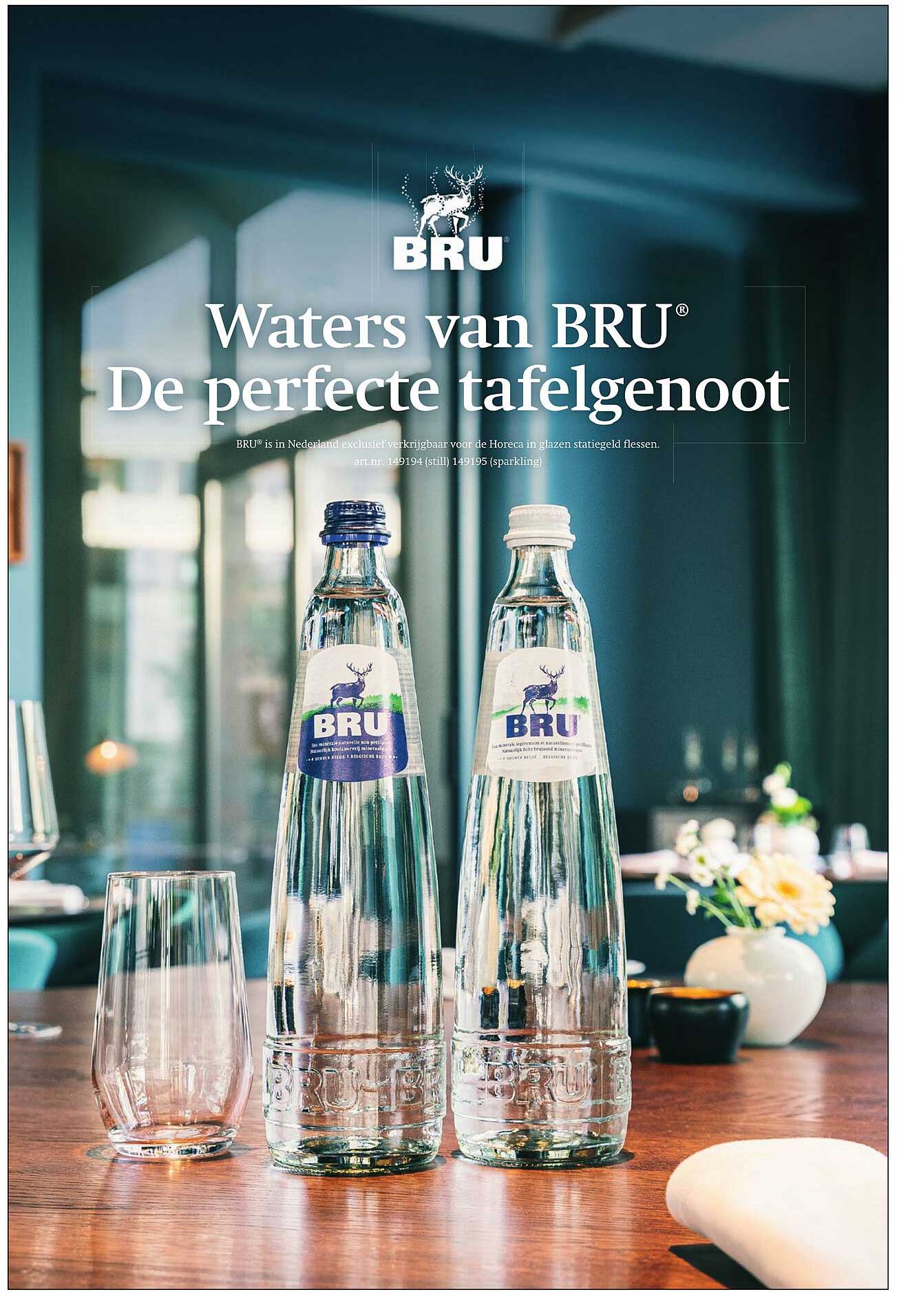 Waters van BRU® De perfecte tafelgenoot