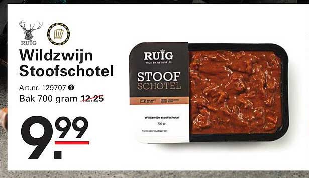 Wildzwijn Stoofschotel