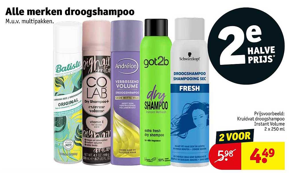 Alle merken droogshampoo