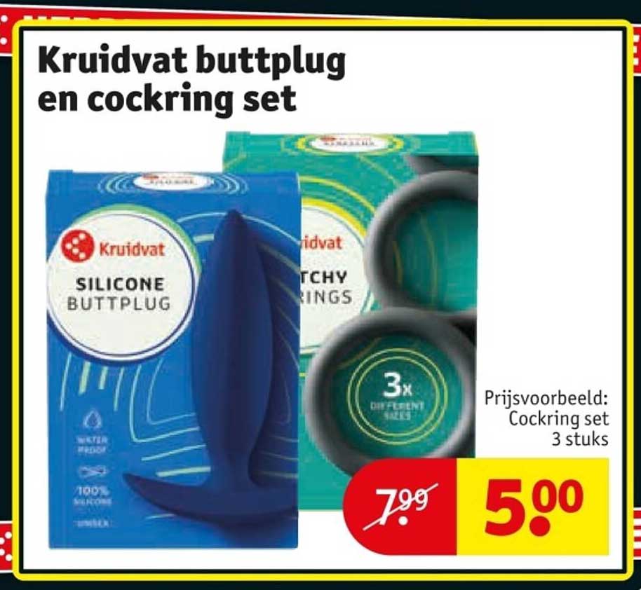 Kruidvat buttplug en cockring set