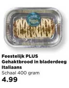 Feestelijk PLUS Gehacktbrood in bladerdeeg Italiaans