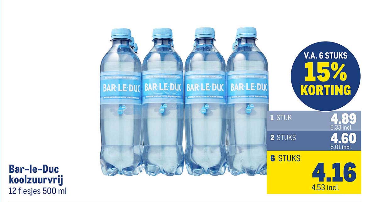 Bar-le-Duc koolzuurvrij 12 flesjes 500 ml